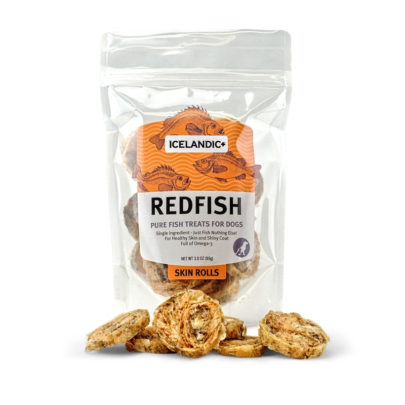 Icelandic+ Redfish Skin Rolls Dog Treats 3-oz