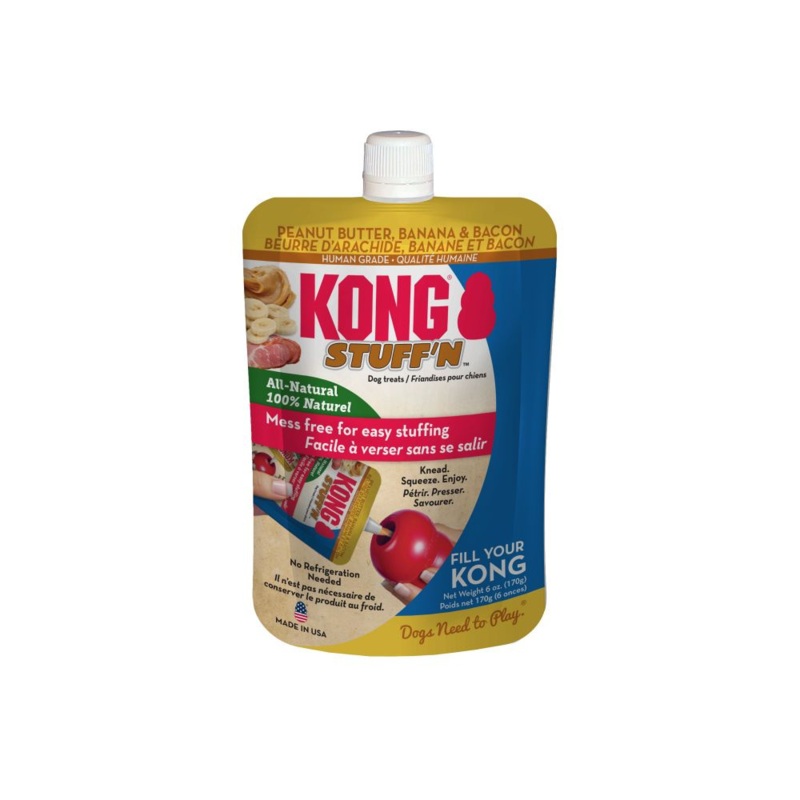 KONG Stuff’N All Natural Peanut Butter Bacon Banana Mess Free Dog Treat for Kong