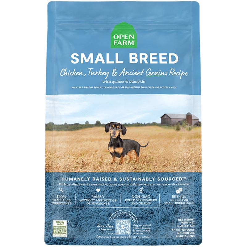 Open Farm Ancient Grains Small Breed Chicken and Turkey Recipe Dog Food 4 lb
