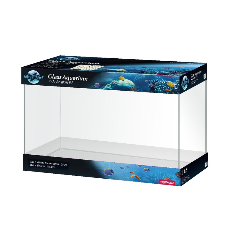 BLUE PLANET AQUARIUM GLASS 61X30X38CM 65L