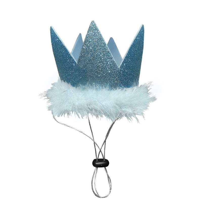 Huxley & Kent Party Crown for Dogs & Cats Small Blue