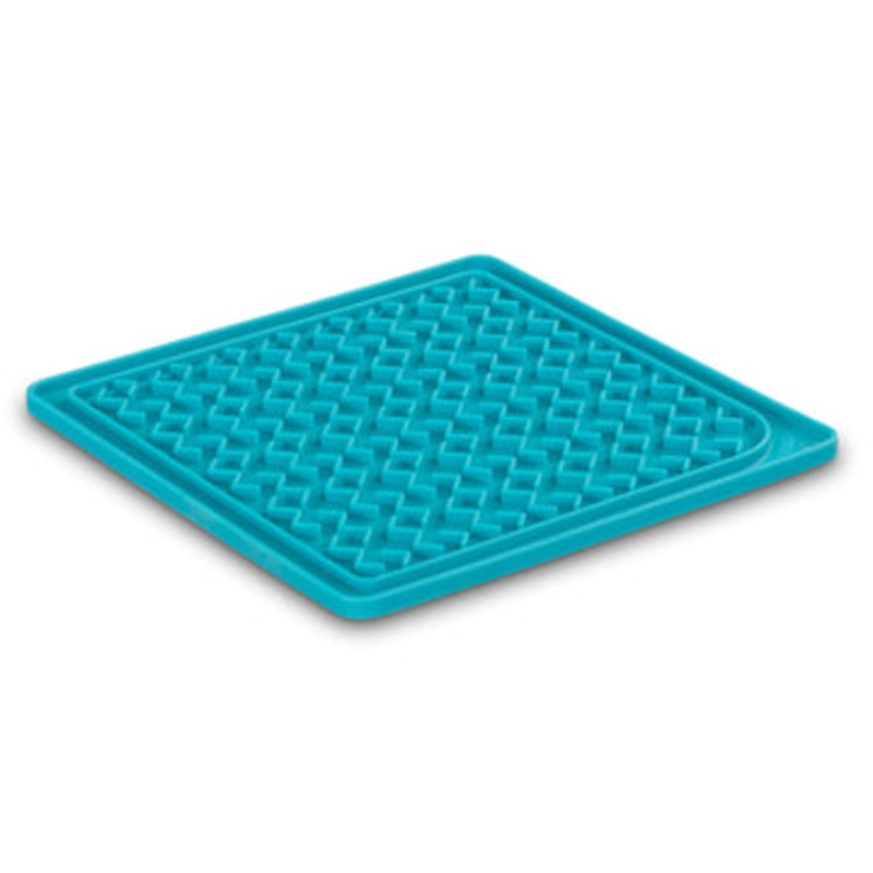Messy Mutts Silicone Therapeutic Dog Lick Mat 8″ x 8″ Grey