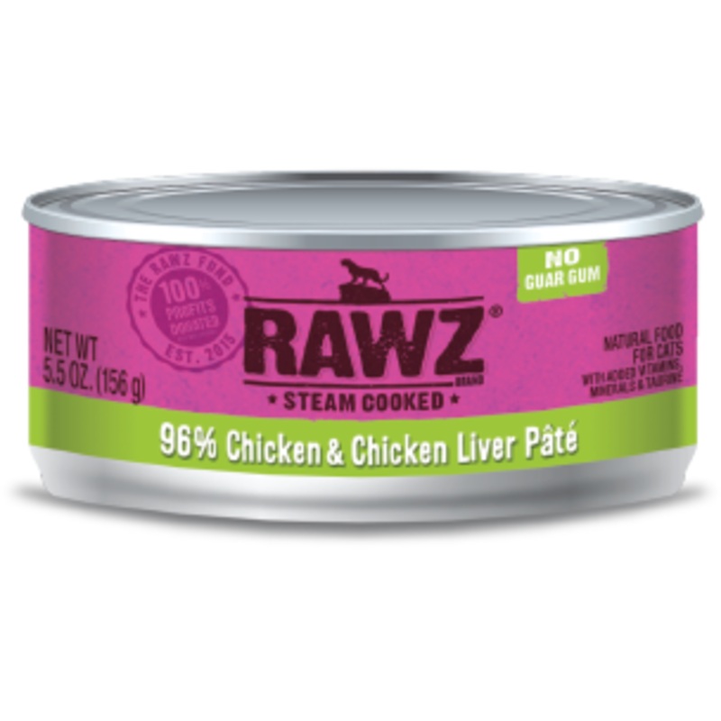 RAWZ 96% Chicken Liver Pate Wet Cat Food 5.5-oz. Can