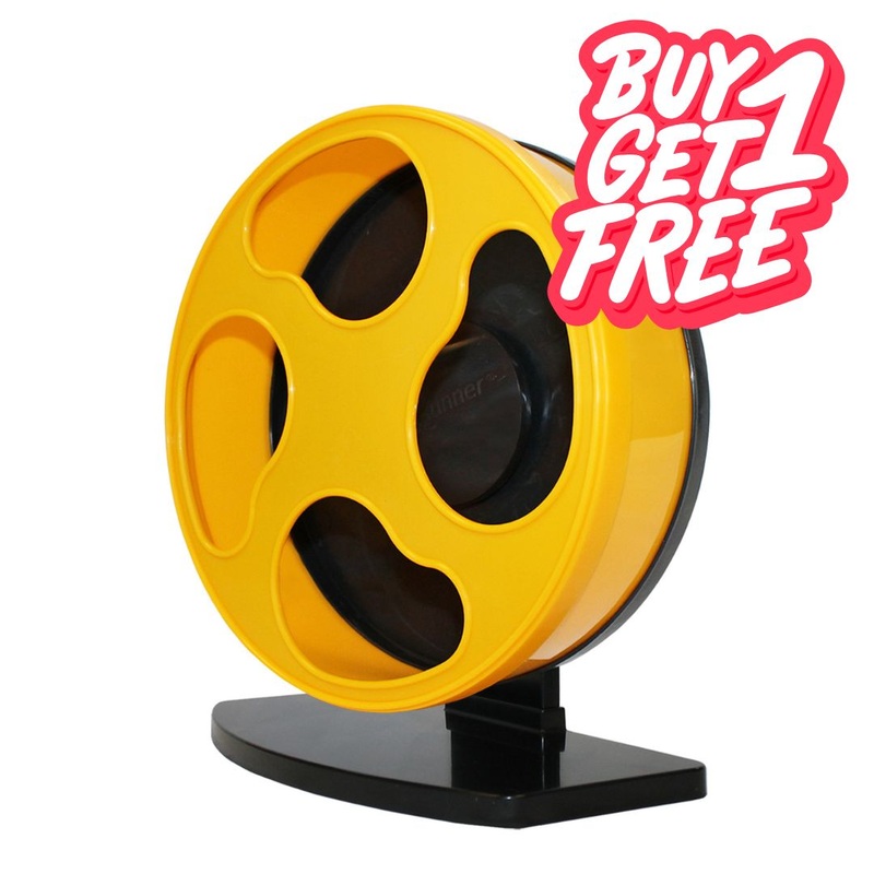 Silent Runner 9 in. Yellow Wheel with Stand