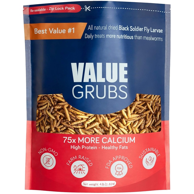 Value Grubs Better Than Dried Mealworms for Chickens, 4 lbs