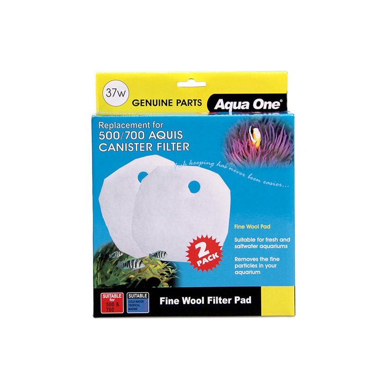 Aqua One Wool Pad 37w for Aquis 500/700 2pk