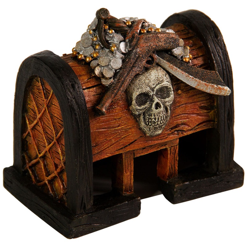 AquaFit Polyresin Pirate Chest 4×2.5×3.5″