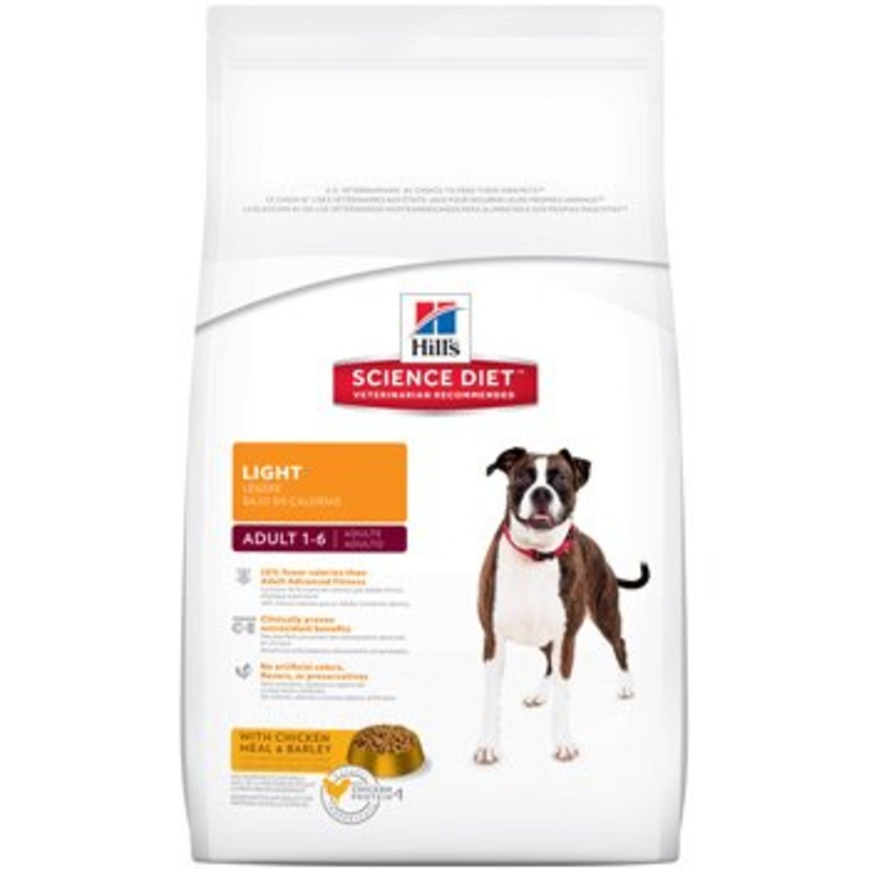 Hill’s Science Diet Adult Light with Chicken Meal & Barley Dry Dog Food, 17.5 lb bag
