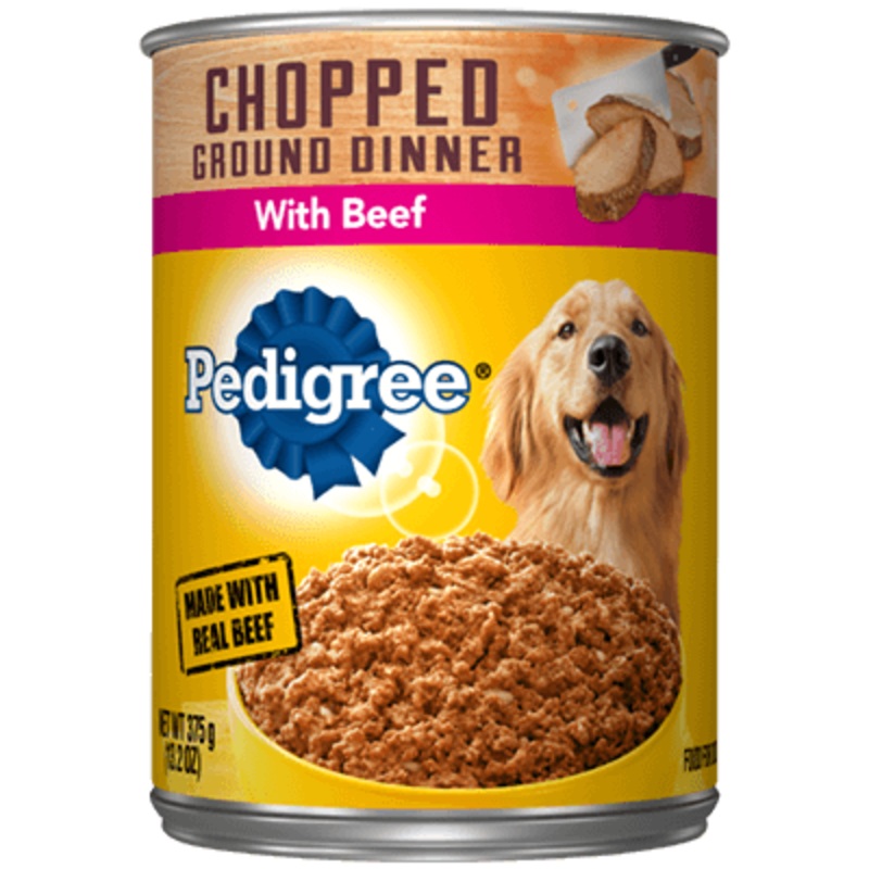 PEDIGREE Wet Dog Food Chopped Ground Dinner with Beef 22 oz
