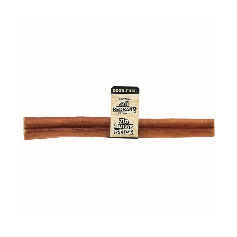 Redbarn Odor-Free Bully Stick Chewy Dog Treats 7 Inch