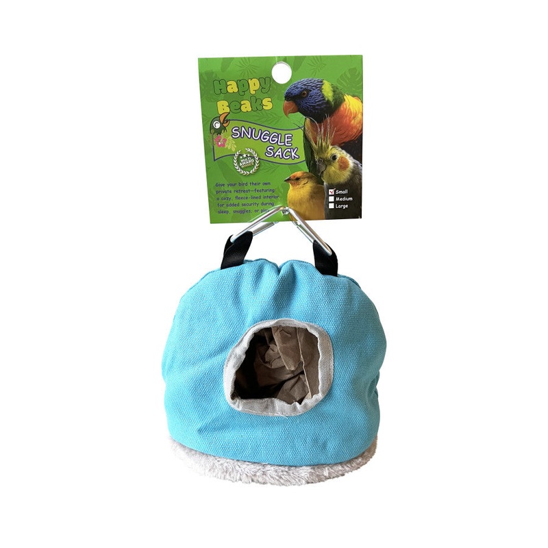A & E Cages Happy Beaks Snuggle Sack Bird Hut small
