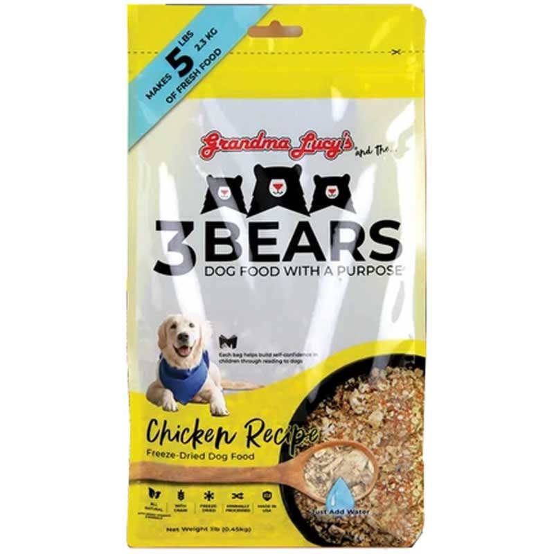 Grandma Lucy’s 3 Bears Chicken Formula Freeze-Dried Dog Food 1lb