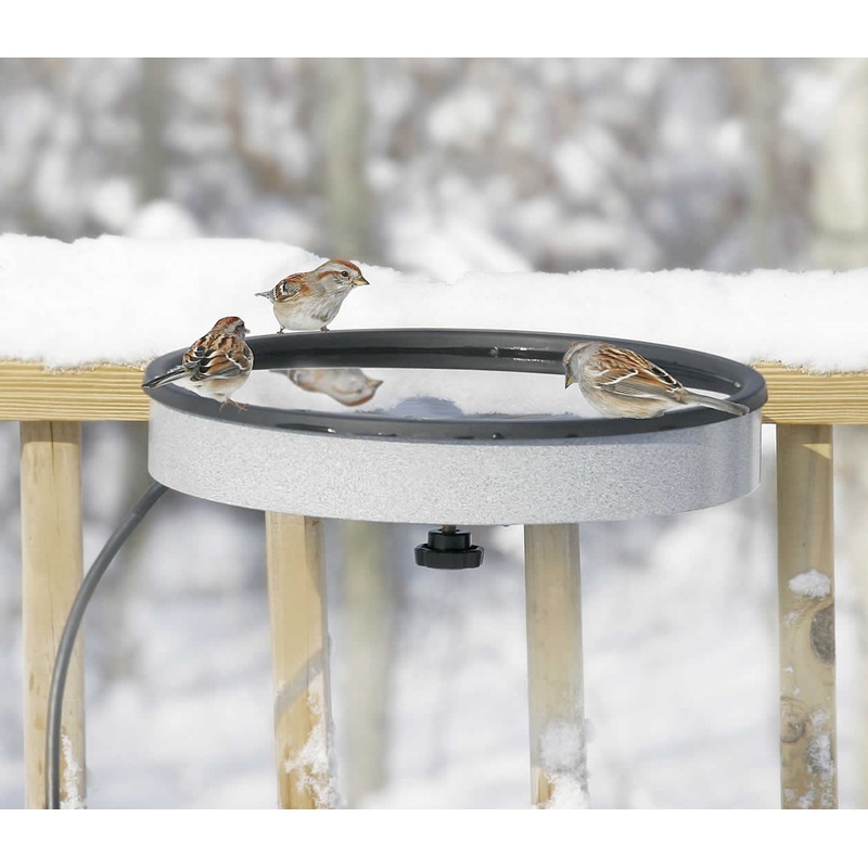 Heated Deck Mount Bird Bath