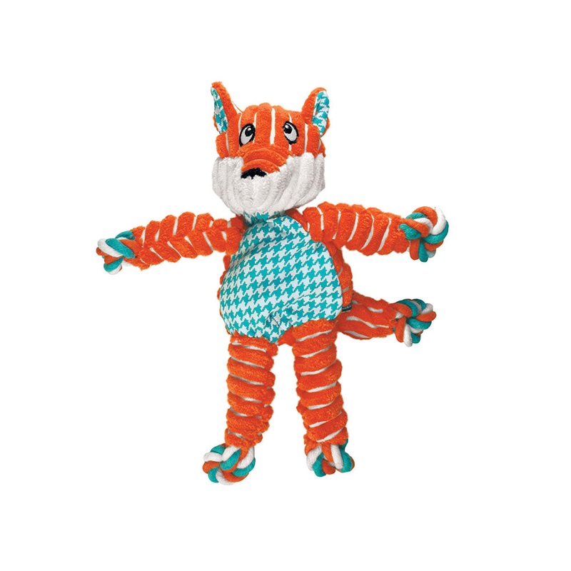 Kong Floppy Knots Fox Dog Toys Orange Small/Medium