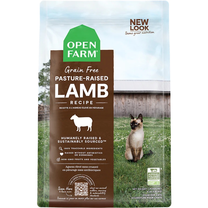 Open Farm Pasture-Raised Lamb Dry Cat Food 4lb