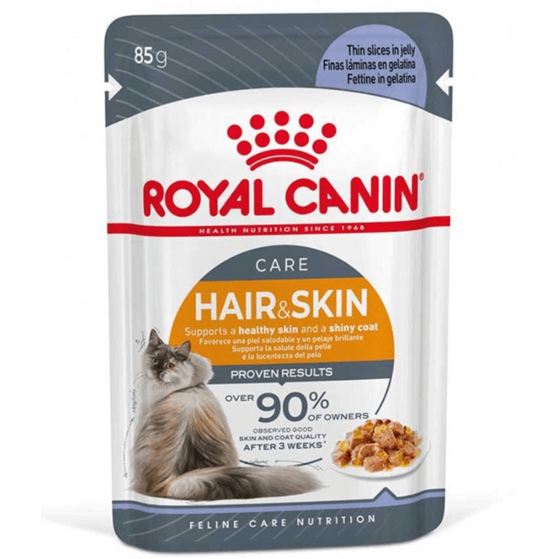 Royal Canin – Hair & Skin Pouch Cat Food In Jelly 85g 1 Pouch