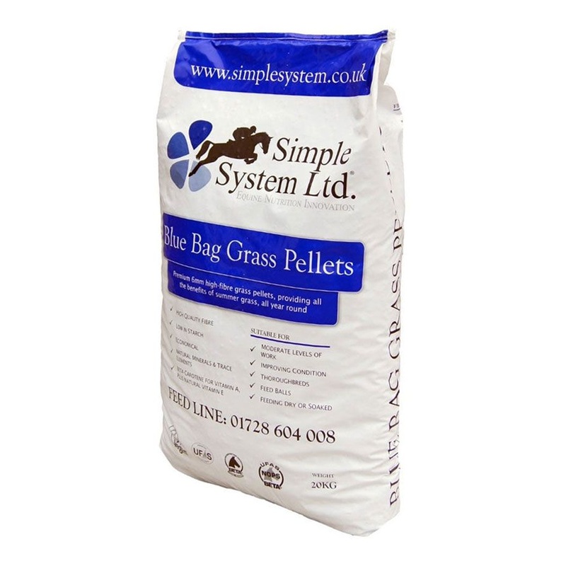 Simple System Blue Bag Grass Pellets – 20KG