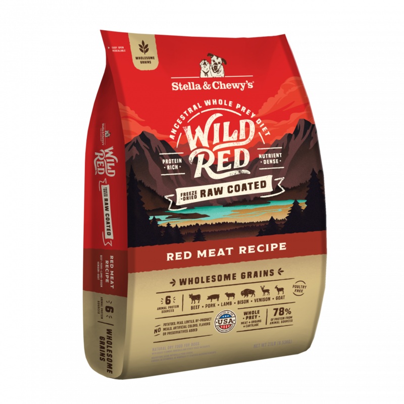 Stella & Chewy’s Wild Red Dry Dog Food Raw Coated High Protein Wholesome Grains Red Meat Recipe