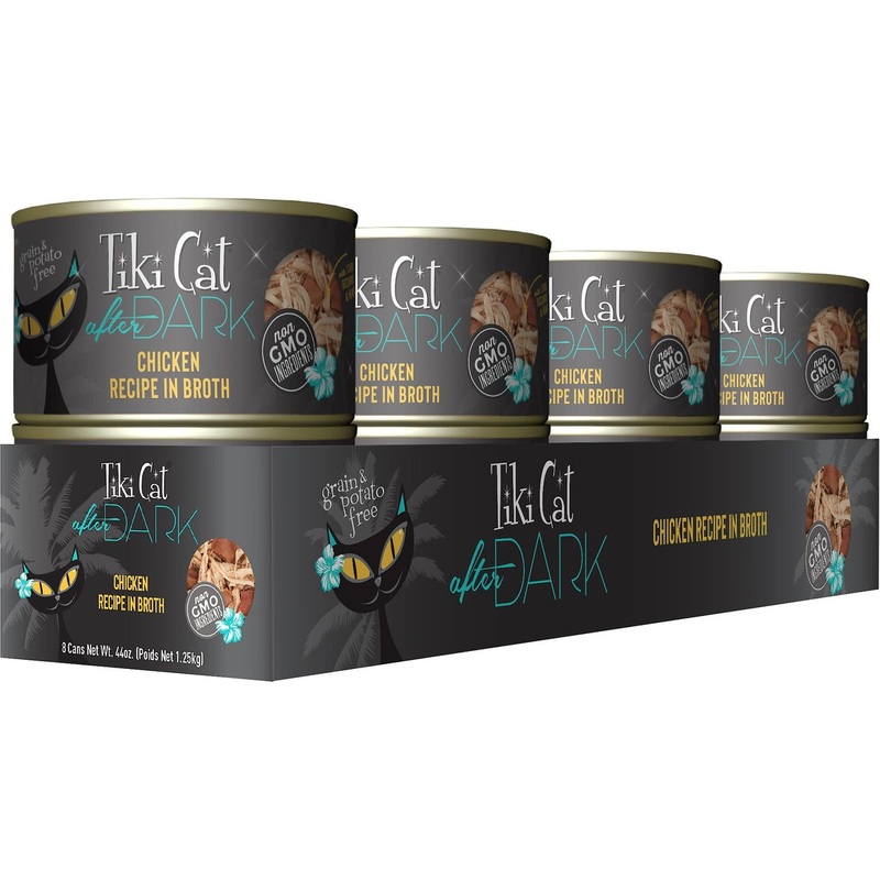 Tiki Cat After Dark Chicken Canned Cat Food, 5.5 oz can, case of 8