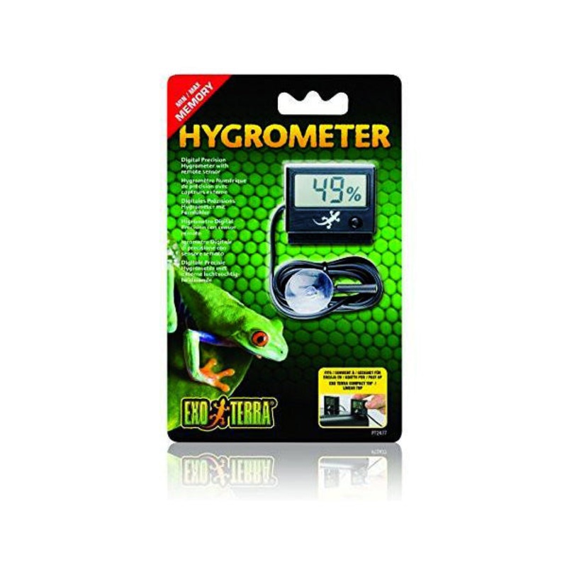 Digital Hygrometer Humidity Monitoring System with Remote Sensor for Terrariums One Size