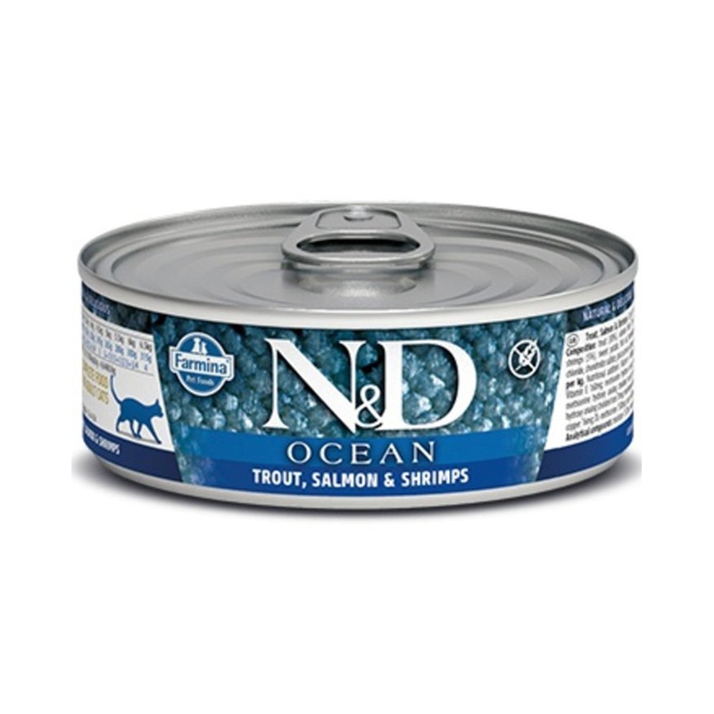 Farmina N&D Ocean Trout, Salmon & Shrimp Wet Cat Food 2.8oz