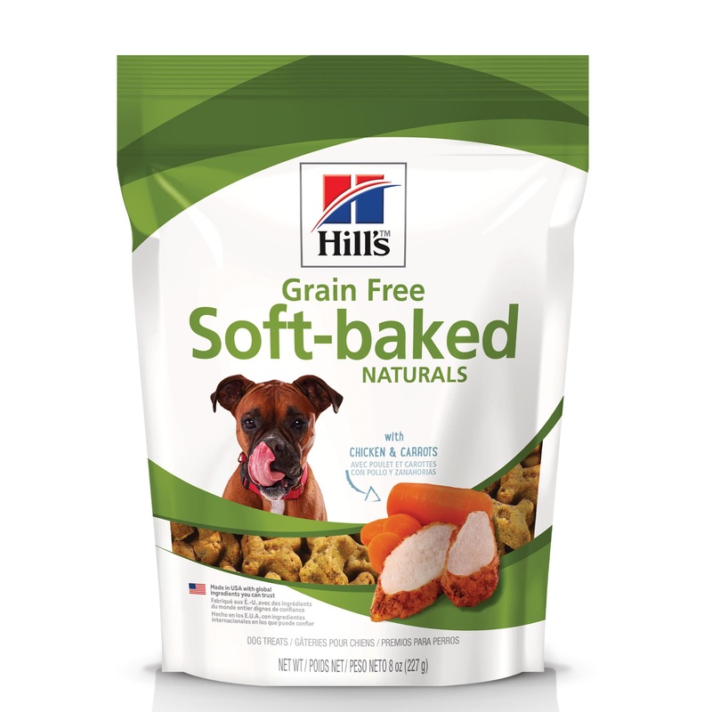 Hill’s Grain Free Soft-Baked Naturals Dog Treats, with Chicken & Carrots, 8 oz bag (Previously known as Hill’s Science Diet Dog treats)
