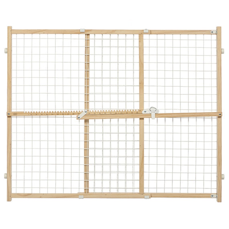 MidWest Homes for Pets Wood Pet Gate with Wire Mesh
