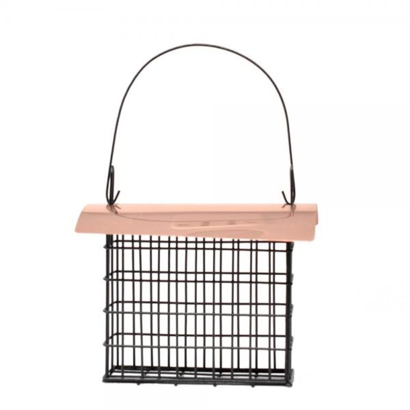Songbird Essentials Deluxe Suet Cage with Copper Roof 3 (D) x 6.75 (W) x 5.5 (H) inches