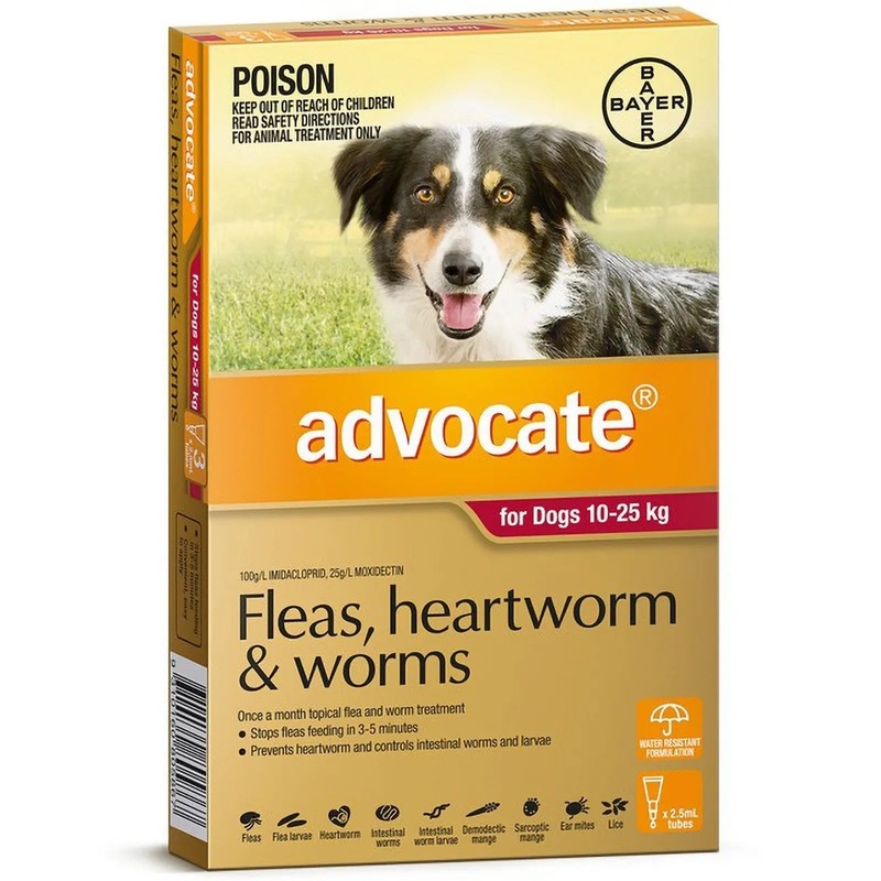 Advocate for Large Dogs Up to 10-25kg Red 6 Pack