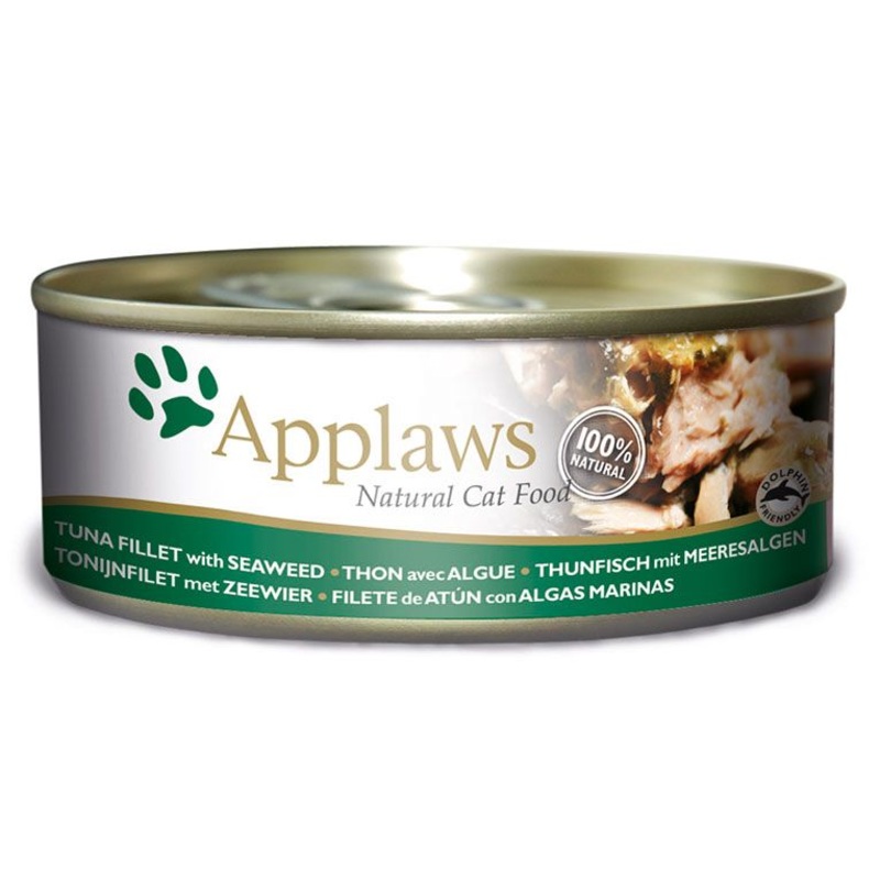 Applaws Tuna Fillet with Seaweed in Broth Wet Cat Food Tin – 70g