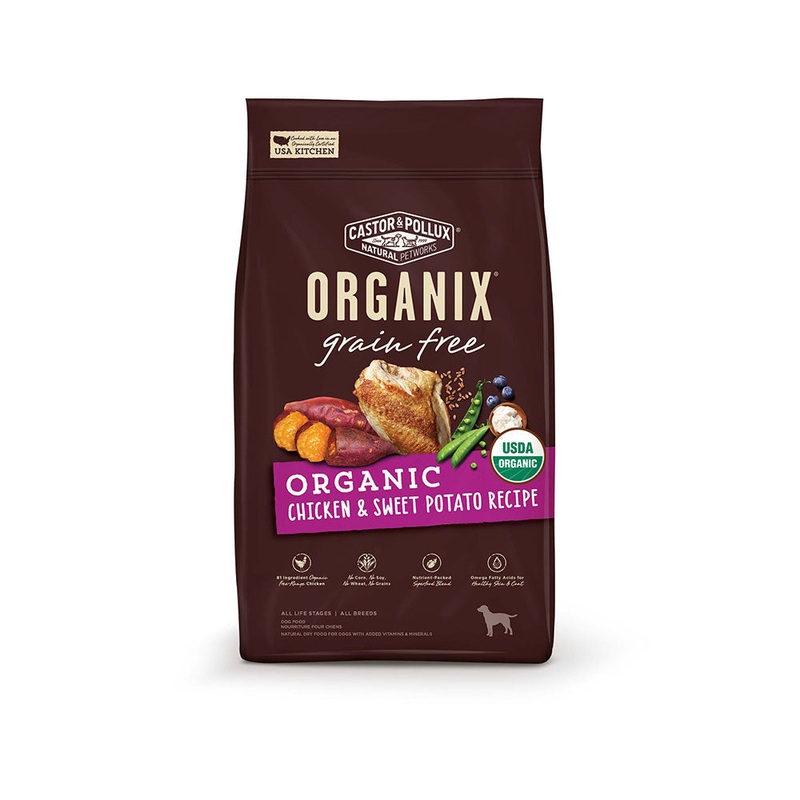Castor & Pollux Organix Grain Free Organic Chicken & Sweet Potato Recipe Dog Food 4 Lbs