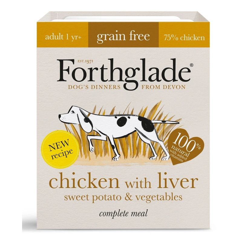 Forthglade Complete Grain Free Adult Chicken, Liver, Sweet Potatoes & Vegetables 395g