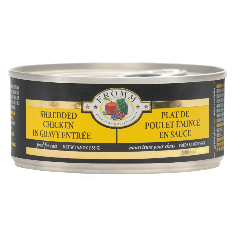 Fromm Four-Star Shredded Chicken in Gravy Entre Cat Food 5.5 oz