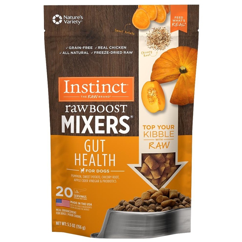 Instinct Grain Free Freeze Dried Raw Boost Mixers Gut Health Recipe Dog Food Topper 5.5-oz