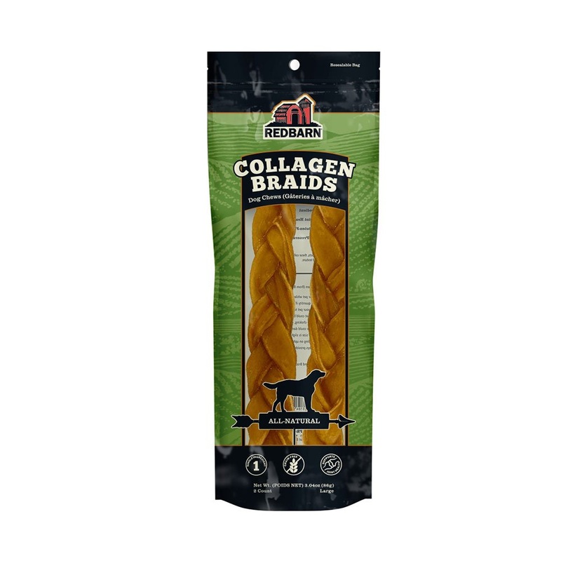 Redbarn Collagen Braid Dog Chew Large 2 pack