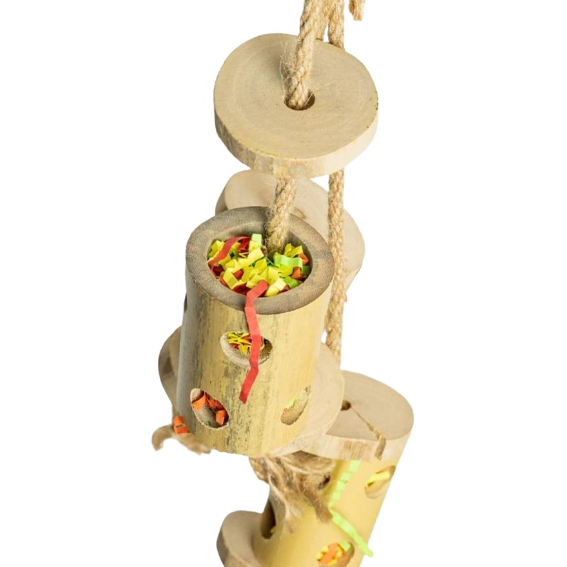 Back Zoo Nature Bamboo Forager  Natural Foraging Toy for Birds & Small Pets