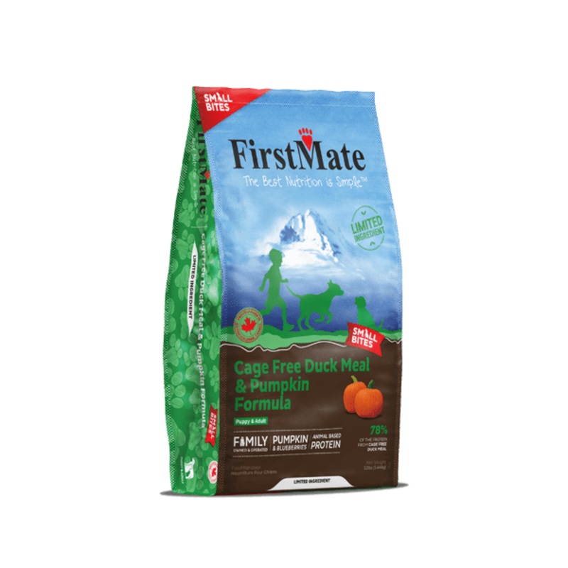 FirstMate Cage Free Duck Meal & Pumpkin Formula Small Bites Dry Dog Food 1.8kg