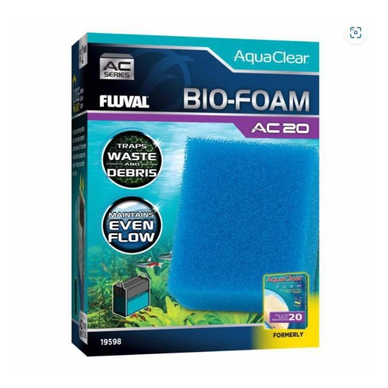 Fluval AquaClear AC20 Power Filter Bio-Foam Insert 1 Pack