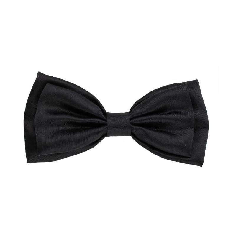 Huxley & Kent Bow Tie Black Satin XL