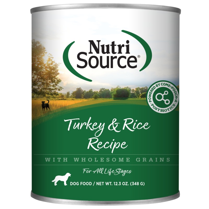 NutriSource Turkey & Rice Recipe Healthy Wet Dog Food 12.3 oz