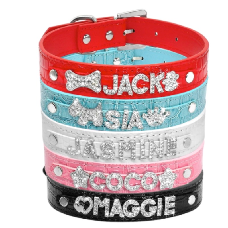 Slide Letter Collar XS Plain Black