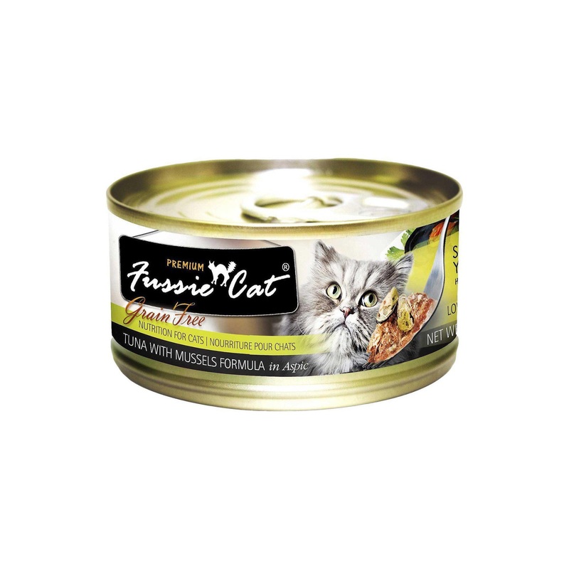 Fussie Cat Tuna With Mussels In Aspic Wet Cat Food 2.82 oz