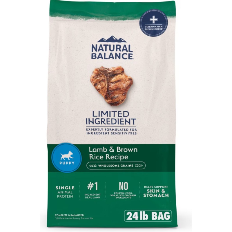 Natural Balance Limited Ingredient Lamb & Brown Rice Puppy Recipe Dry Dog Food