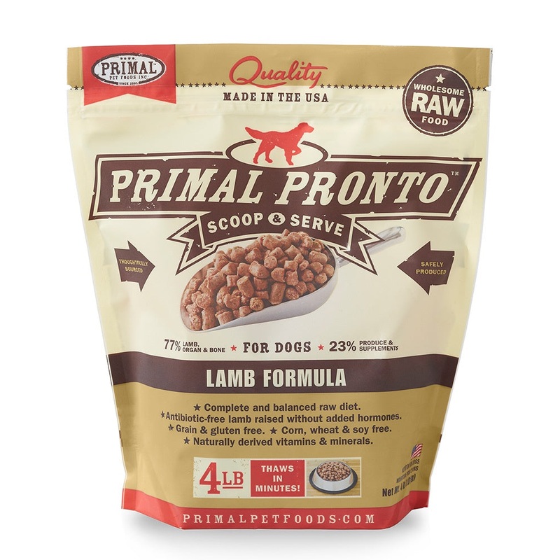 Primal Pronto Raw/Frozen Lamb Canine Formula 4lb