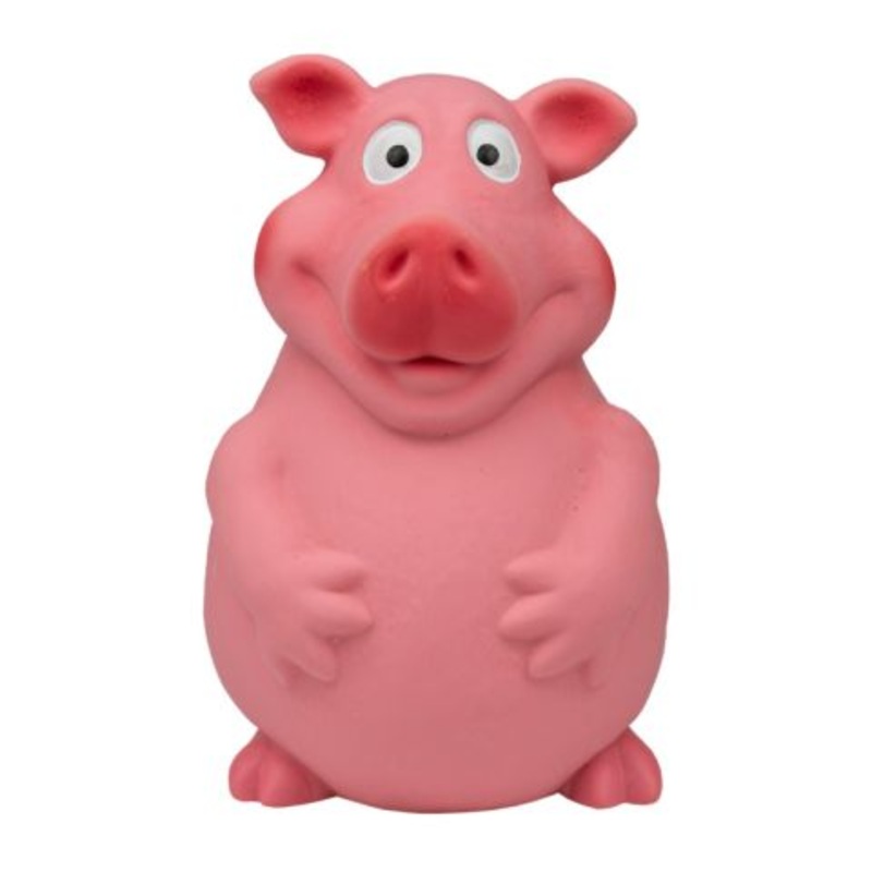 Territory Piggy Latex Squeaker Dog Toy 6″