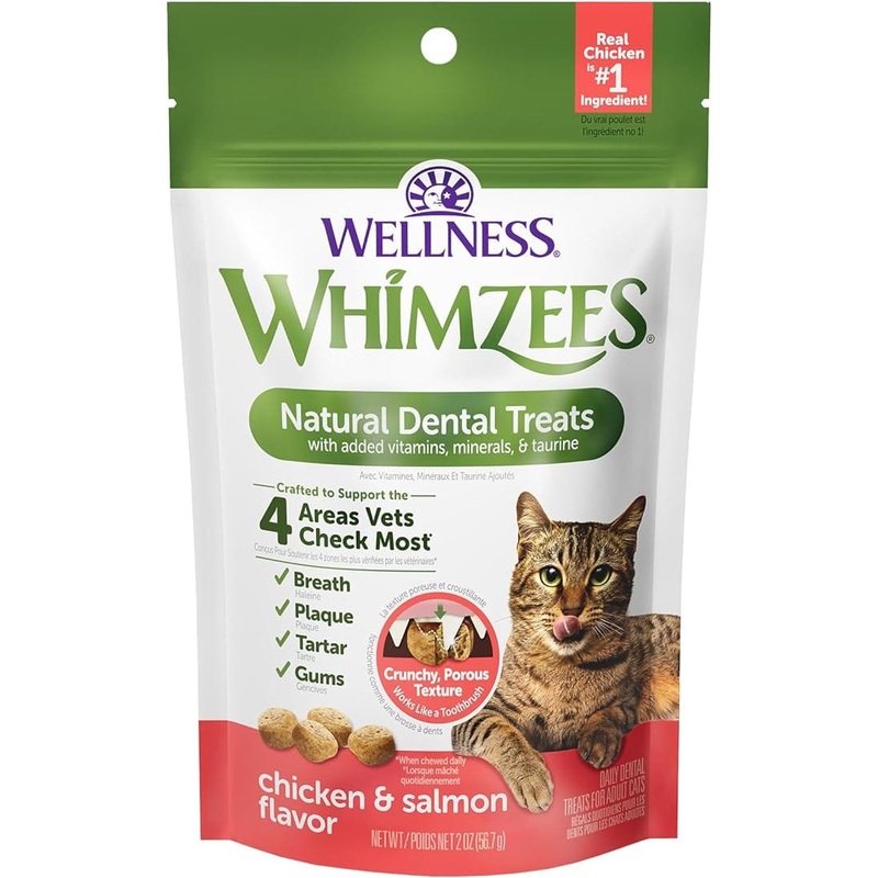 WHIMZEES Chicken and Salmon Cat Dental Treats 2 oz