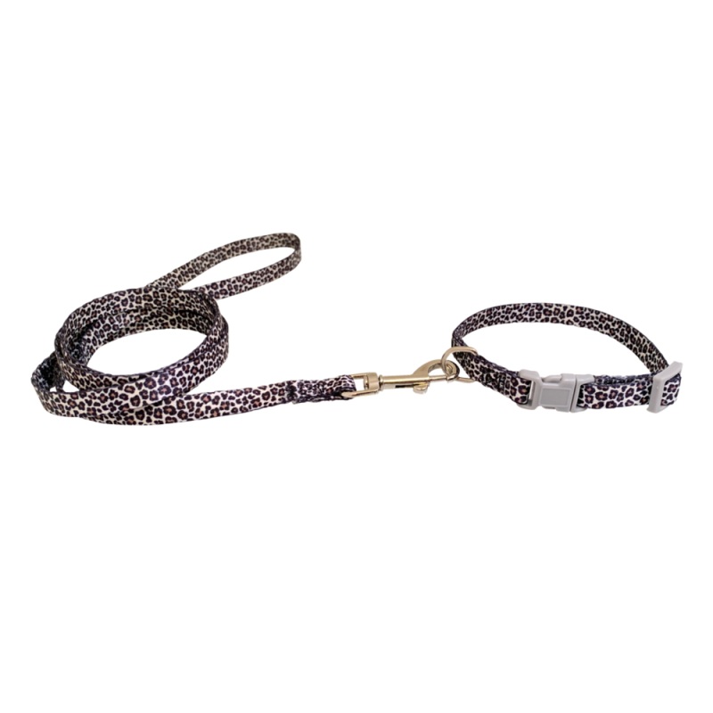Jungle Nylon Set Dog Leash & Collar, Assorted Colors