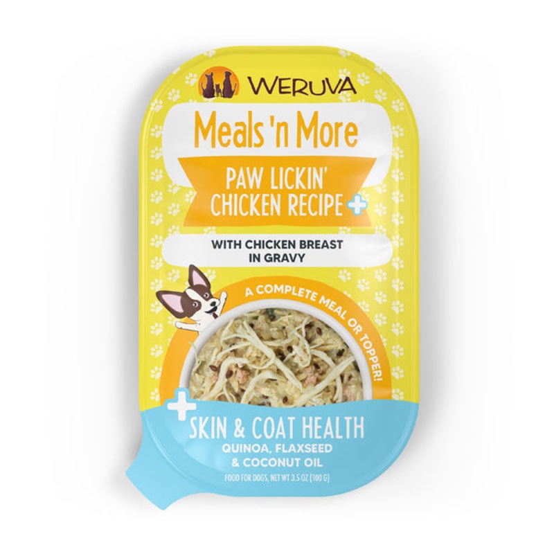Weruva Meals ‘n More  Paw Lickin’ Chicken Recipe Plus with Chicken Breast in Gravy for Dogs