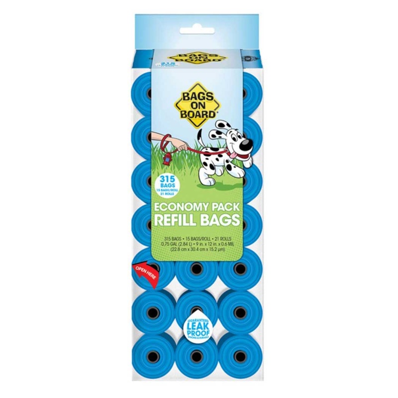 Bags on Board Refill Rolls Blue 315 ct. 315-ct