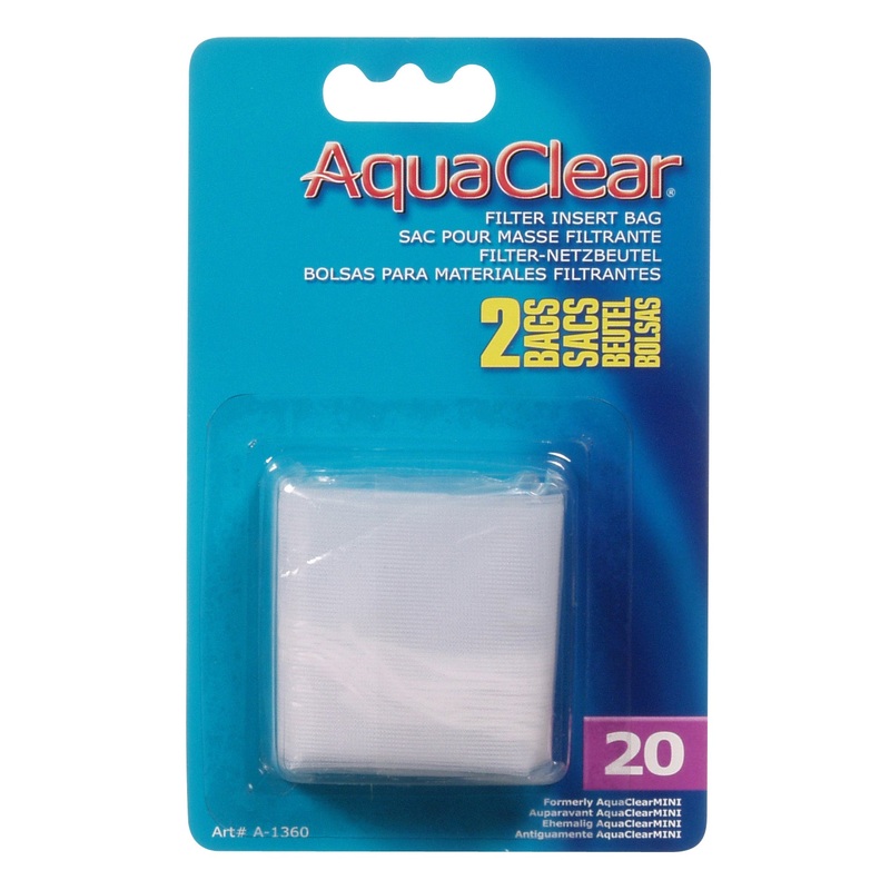 Fluval AquaClear 20 Backfilter Nylon Filter Media Bags 2 Pack